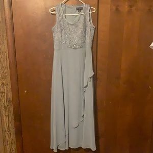 Silver long formal dress